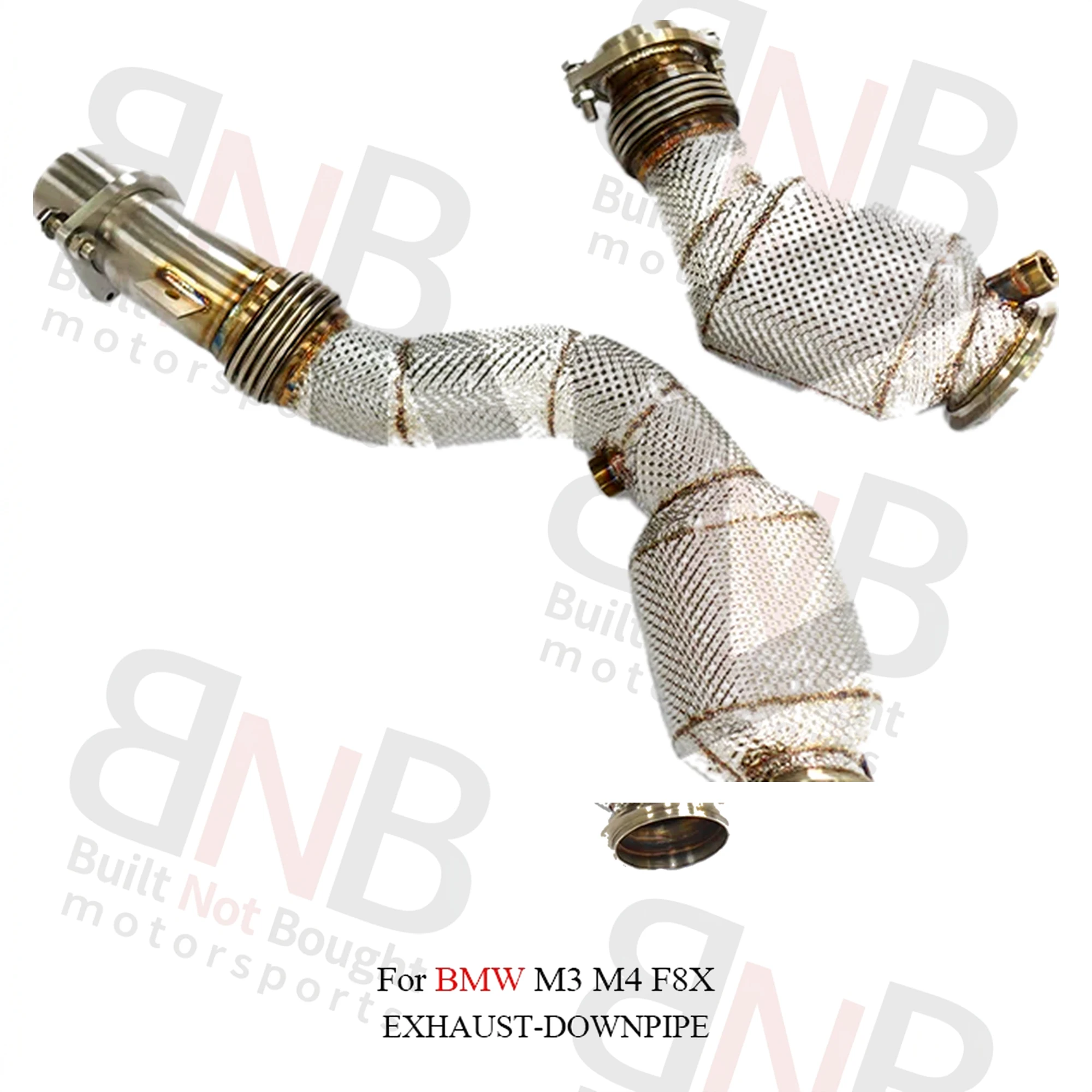 BNB Stainless Steel Downpipe for BMW M3 M4 F8x 1.5mm Silvery