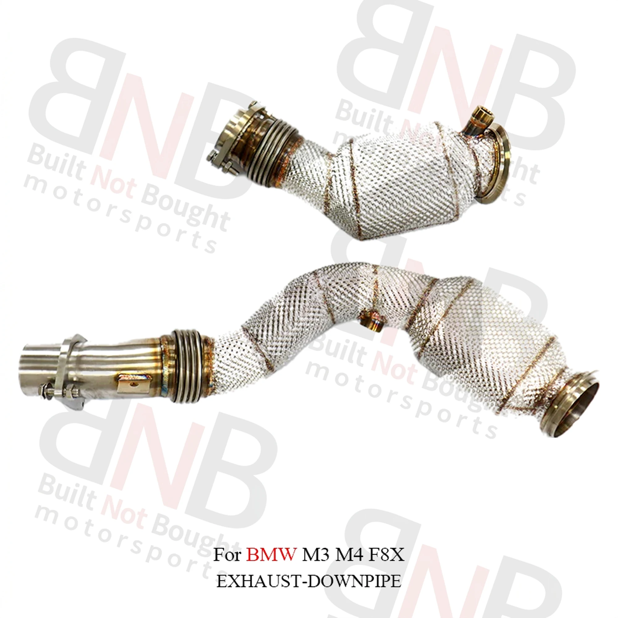 BNB Stainless Steel Downpipe for BMW M3 M4 F8x 1.5mm Silvery