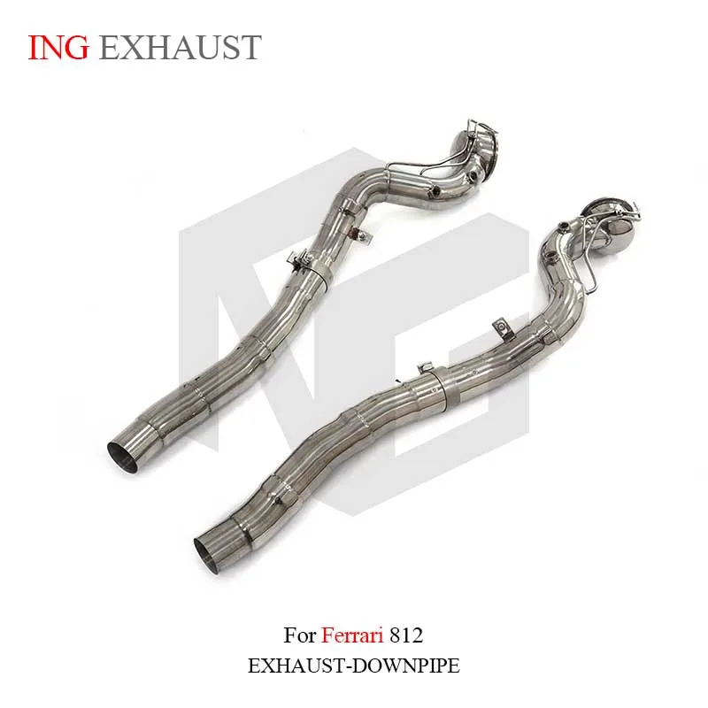 BNB Titaniumz Stainless Steel Downpipe with Heat Shield for Ferrari 812 6.5L