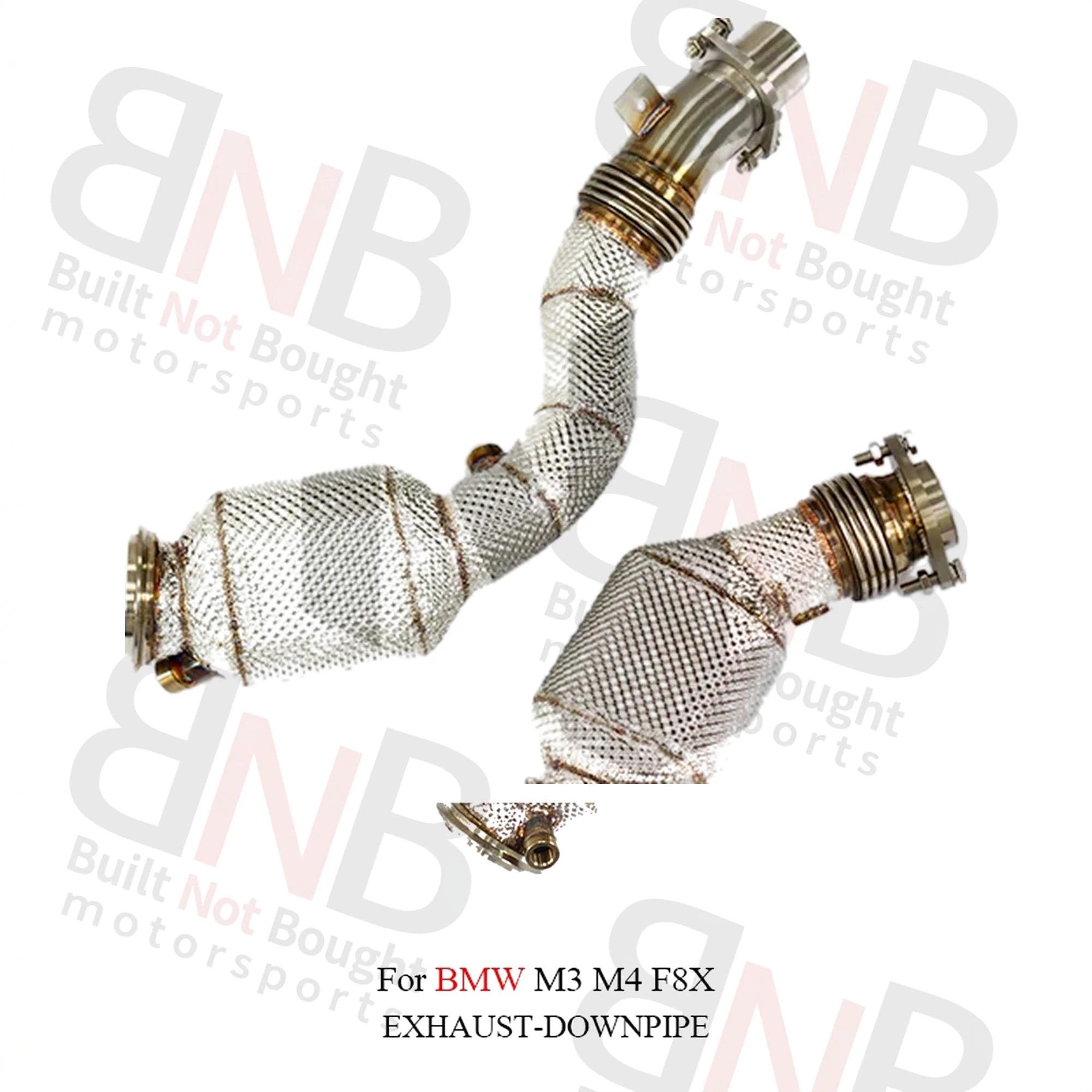 BNB Stainless Steel Downpipe for BMW M3 M4 F8x 1.5mm Silvery