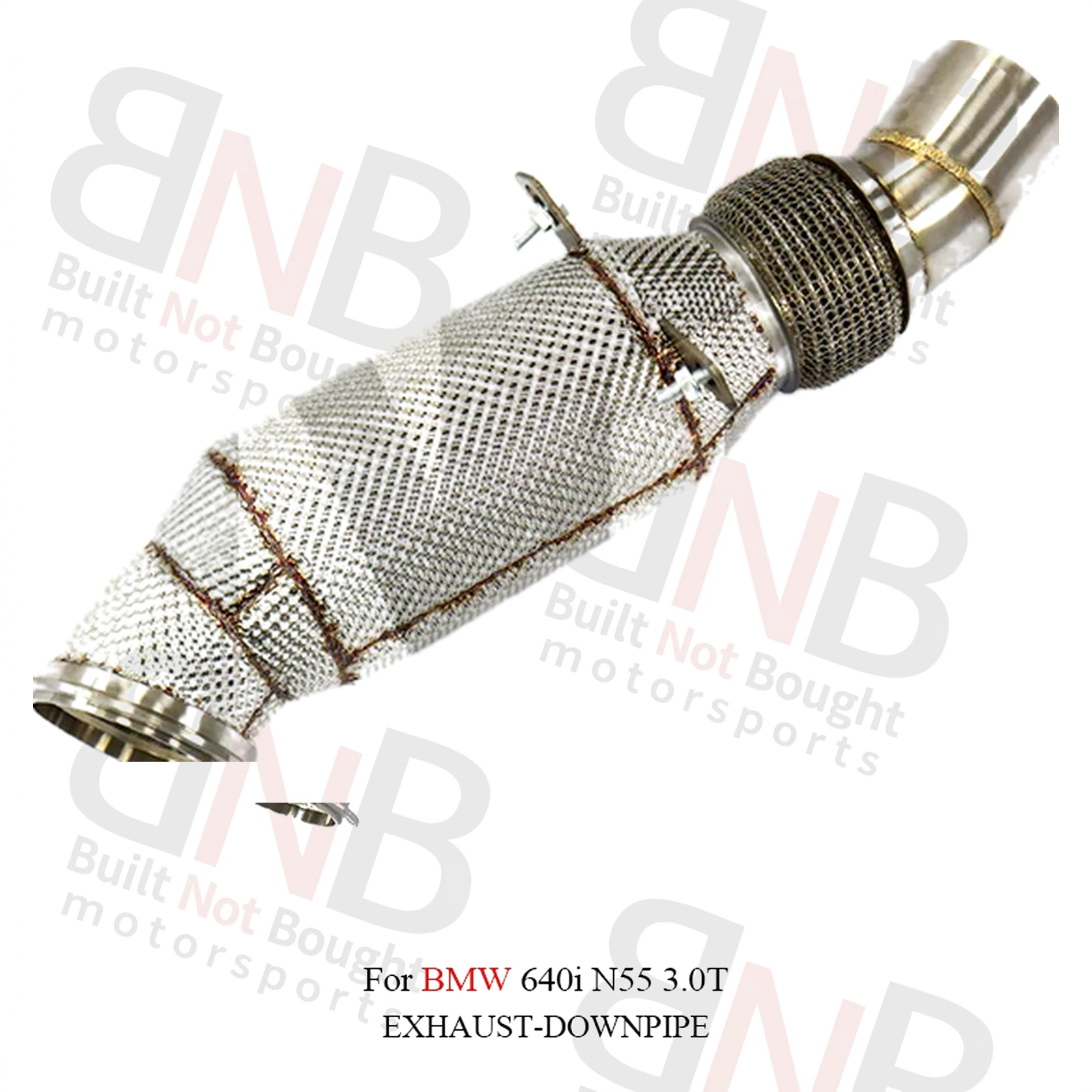 BNB Titaniumz Stainless Steel Downpipe with Heat Shield for BMW 640i N55 3.0T