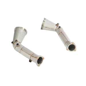 BNB Titaniumz Stainless Steel Exhaust Downpipe for Audi RS6 RS7 C8 Silvery