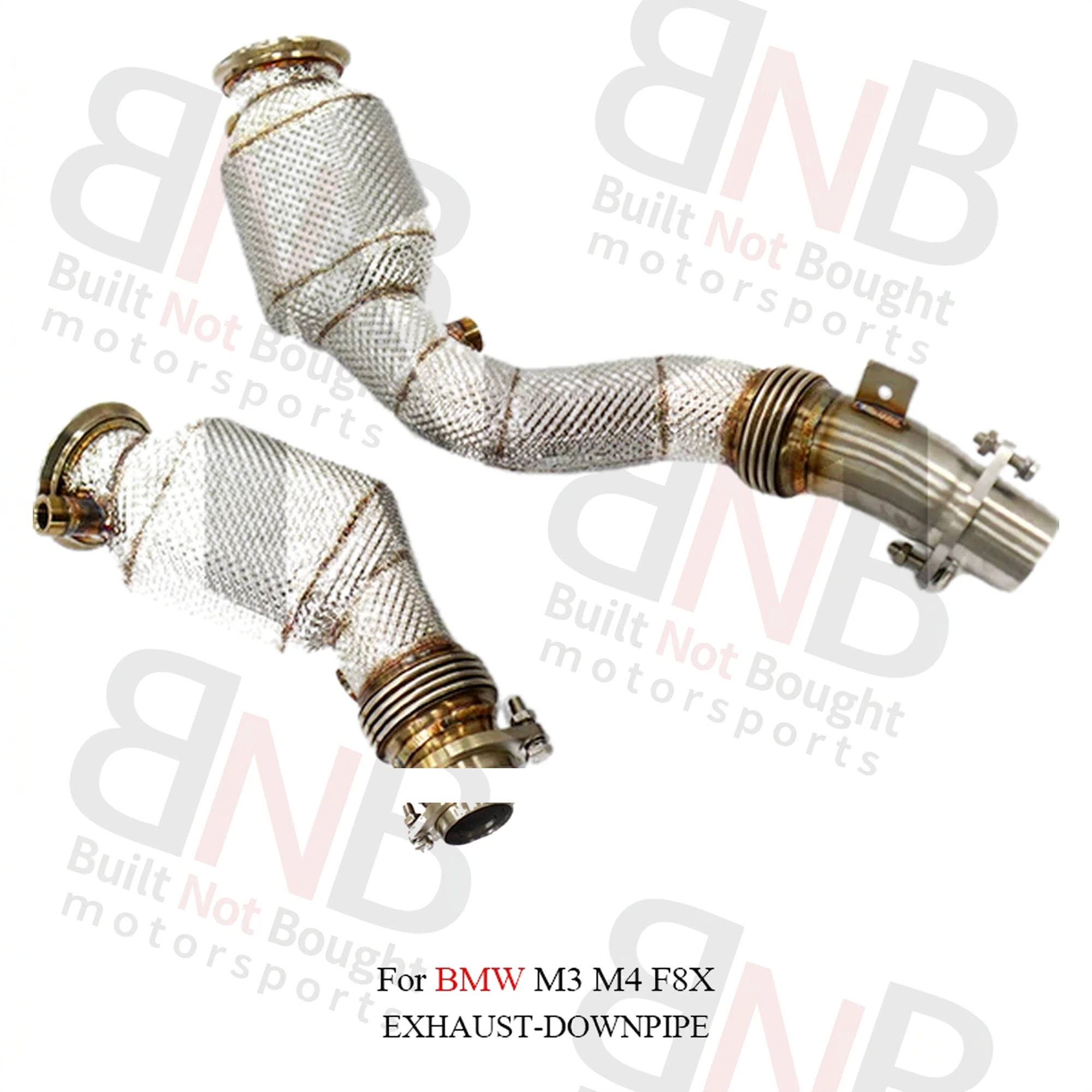 BNB Stainless Steel Downpipe for BMW M3 M4 F8x 1.5mm Silvery