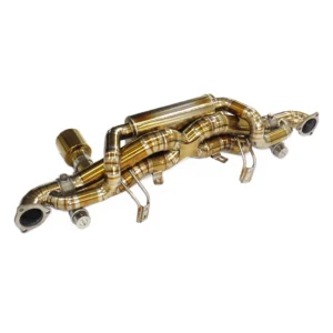 BNB Titanium Catback Exhaust for Porsche 718 GT4 RS 4.0L Golden 120x50x40cm