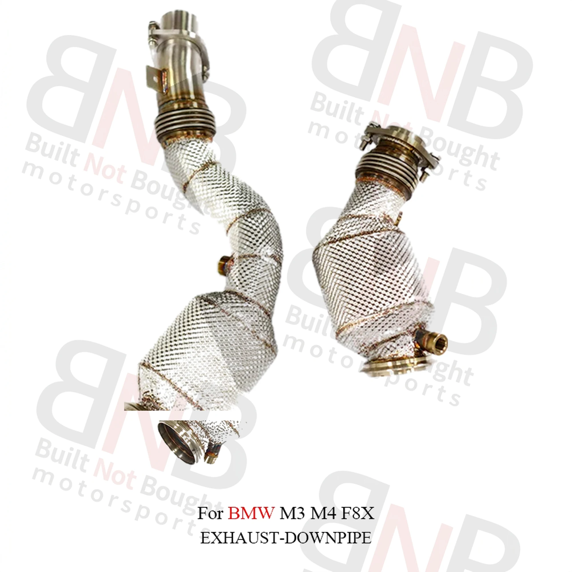 BNB Stainless Steel Downpipe for BMW M3 M4 F8x 1.5mm Silvery
