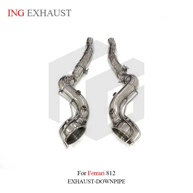 BNB Titaniumz Stainless Steel Downpipe with Heat Shield for Ferrari 812 6.5L