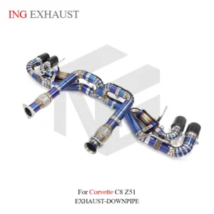 BNB Corvette C8 Z51 Titanium Exhaust System OEM Valves Blue