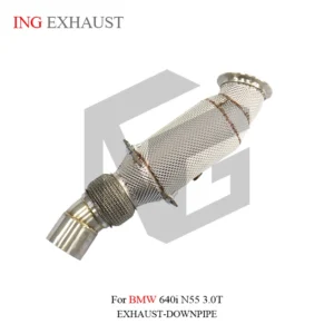 BNB Titaniumz Stainless Steel Downpipe with Heat Shield for BMW 640i N55 3.0T