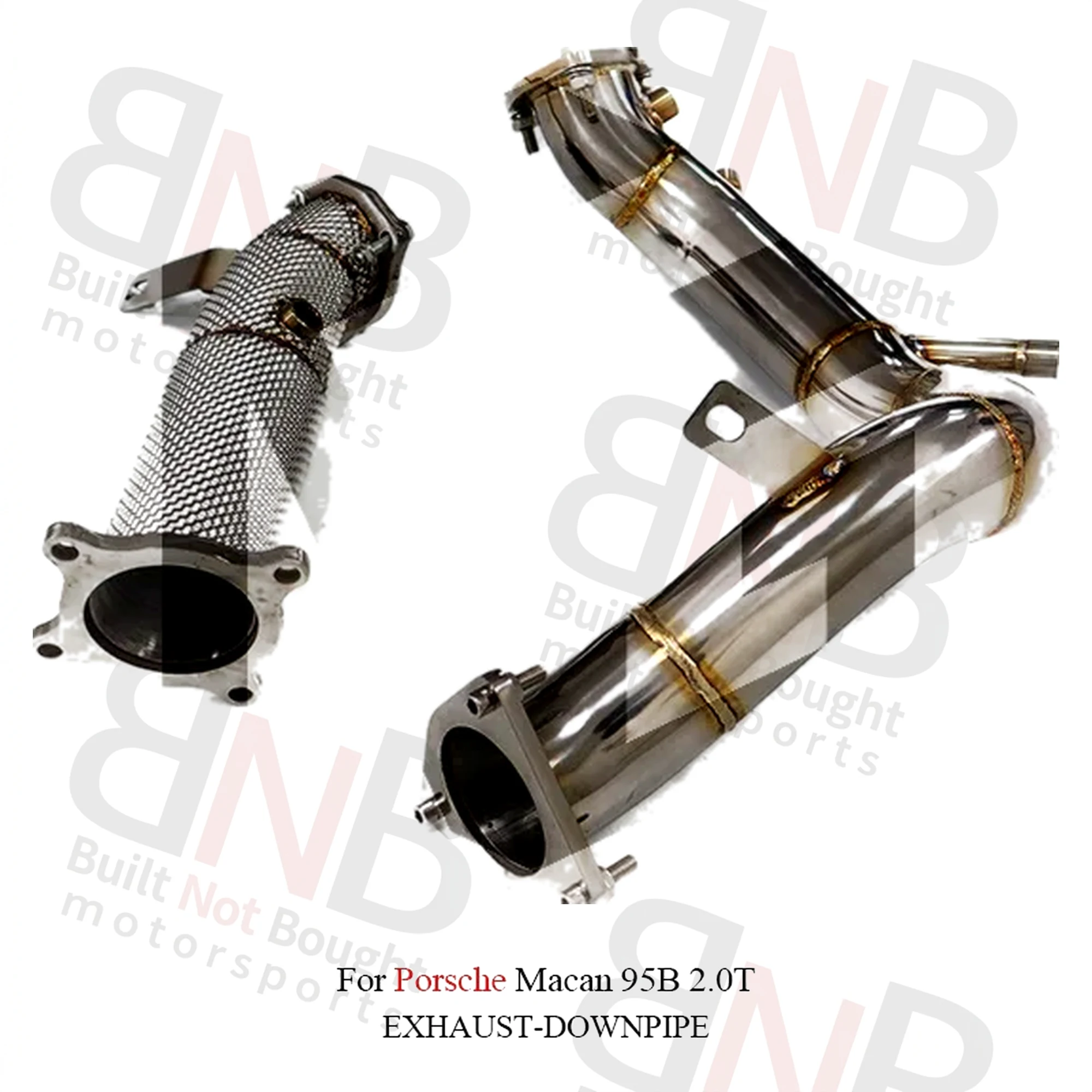 BNB Titaniumz Valved Downpipe for Porsche Macan 95B 2.0T Silver