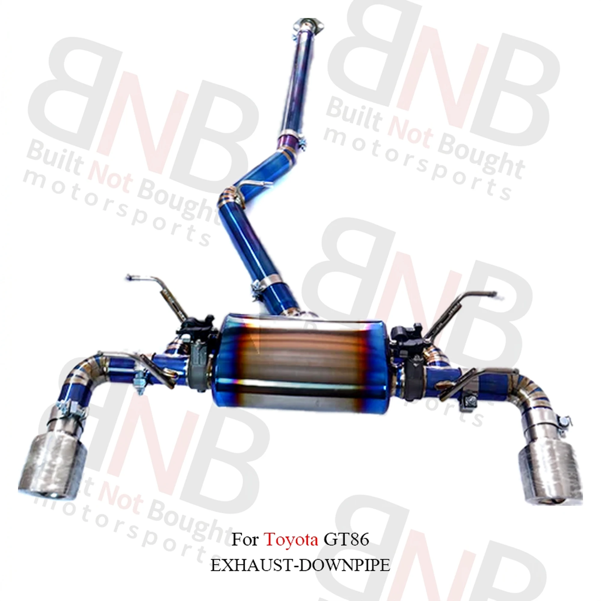 BNB Titanium Catback Exhaust System for Toyota GT86 1.5mm Silver