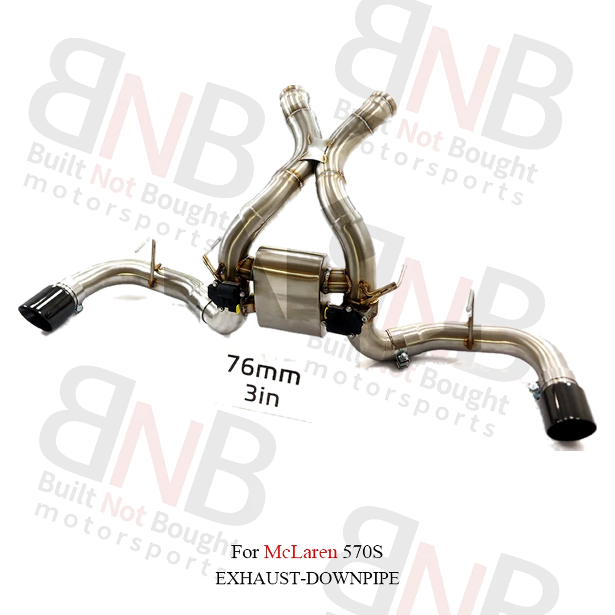 BNB Valvetronic Exhaust Catback for McLaren 570S Stainless Steel