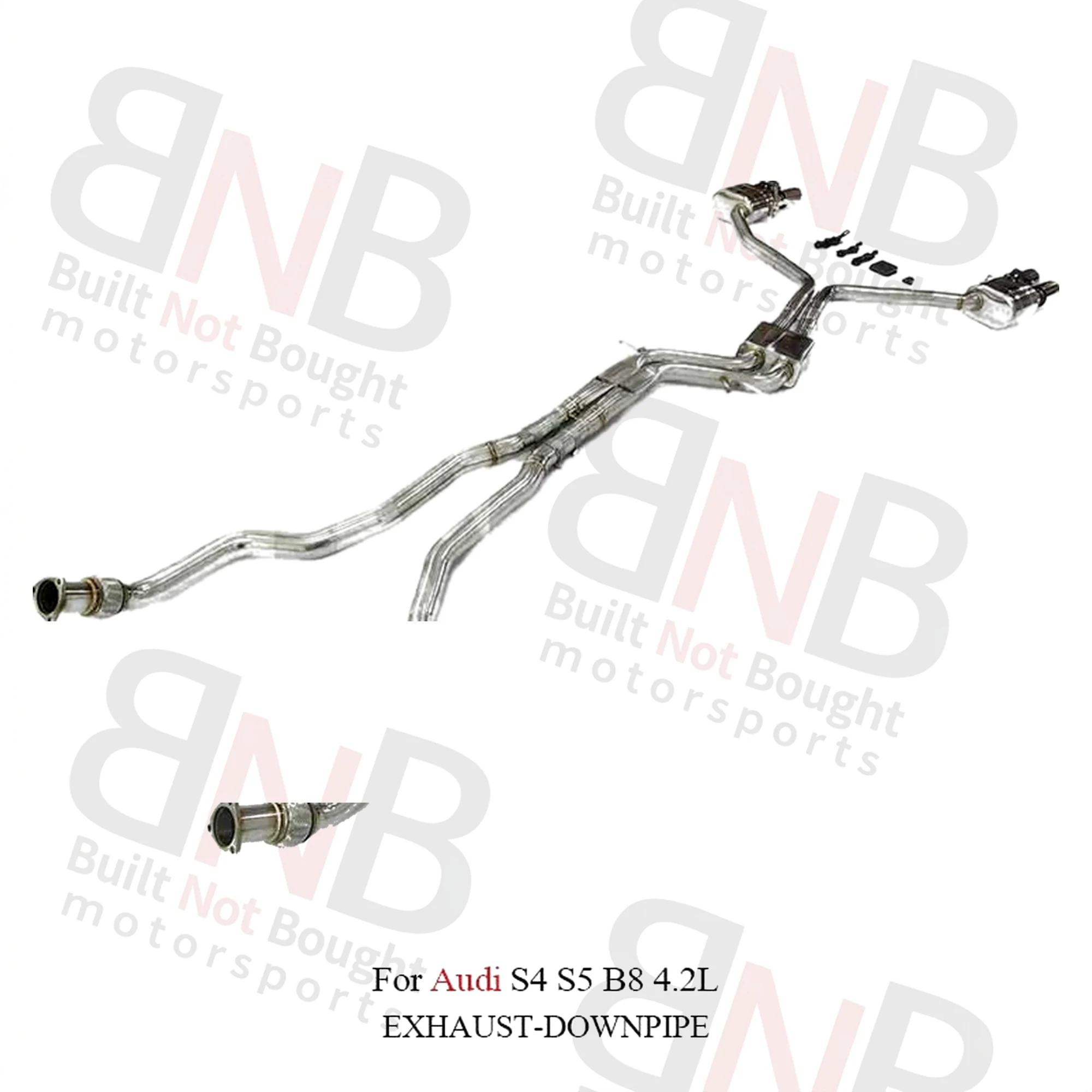 BNB Titaniumz Customized Stainless Steel Exhaust Catback for Audi S4 S5 B8