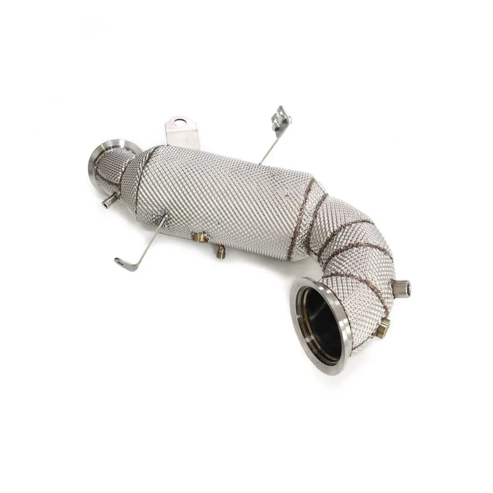 BNB High Flow Stainless Steel Exhaust Downpipe for Lotus Emira 2.0T Silver