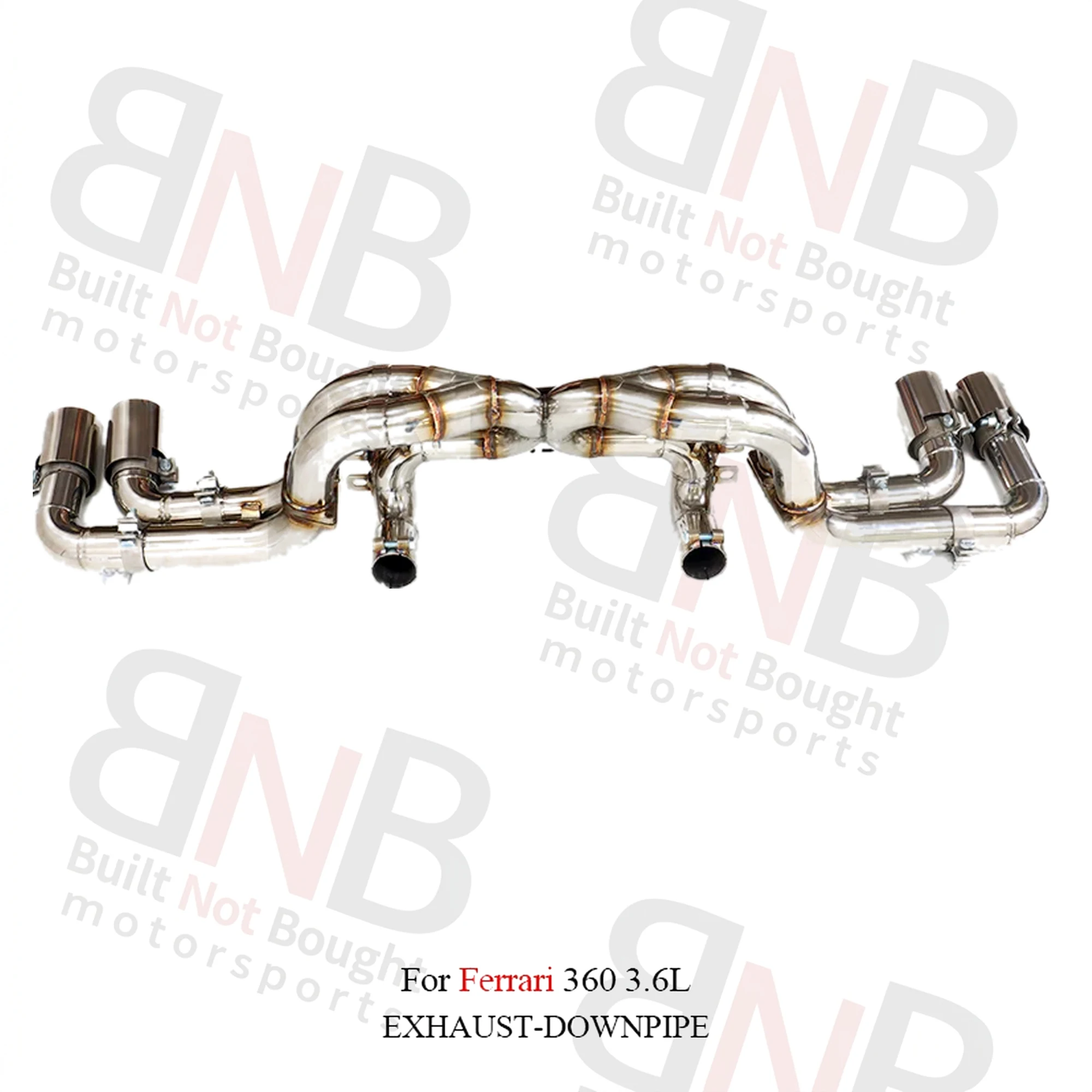 BNB Titaniumz Stainless Steel Catback Straight Pipe for Ferrari 360 3.6L V8