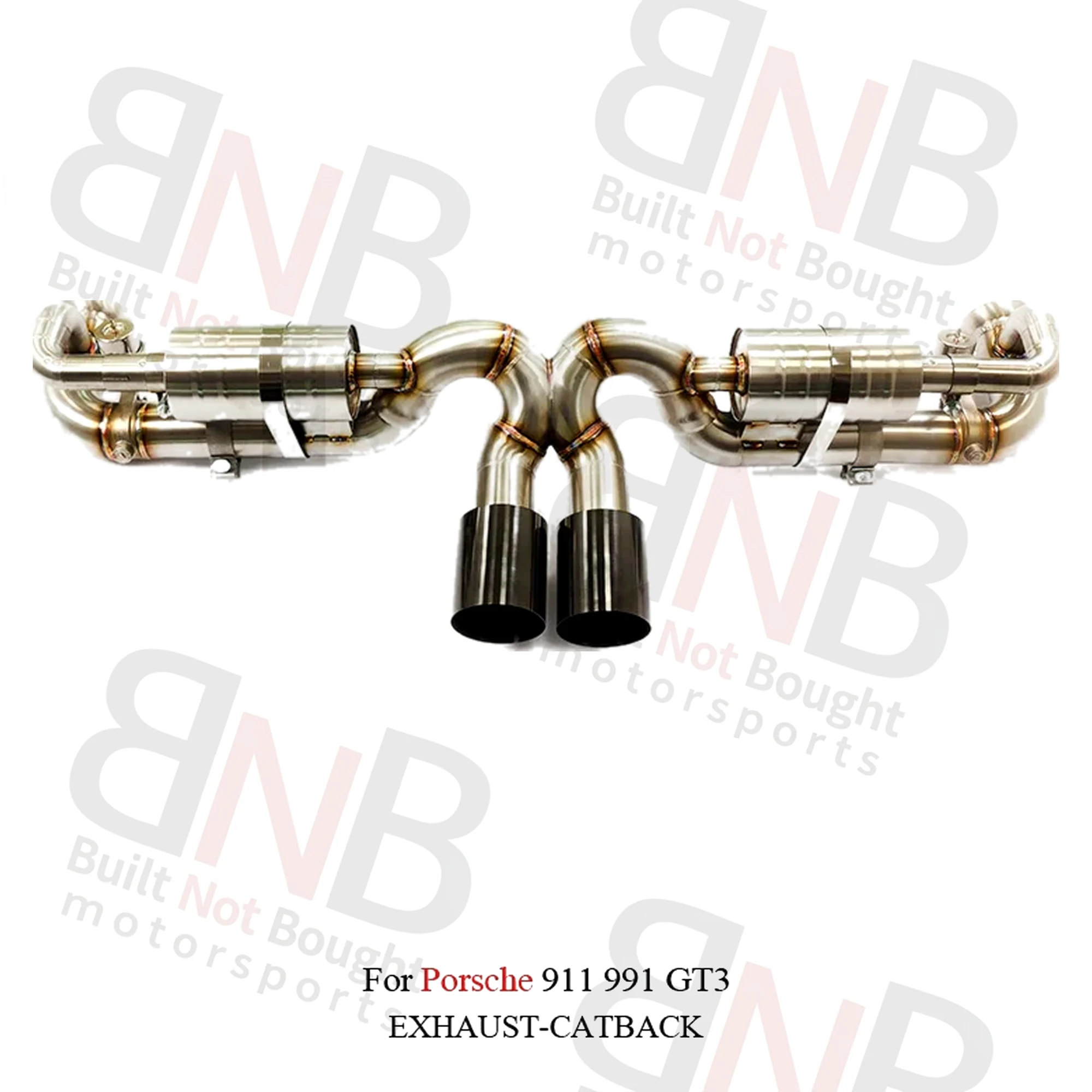 BNB Stainless Steel Valved Catback Exhaust for Porsche 911 991 GT3 Silvery
