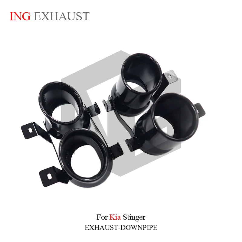 BNB Titaniumz Custom Stainless Steel Exhaust Oval Frosted Black Tips for Kia Stinger