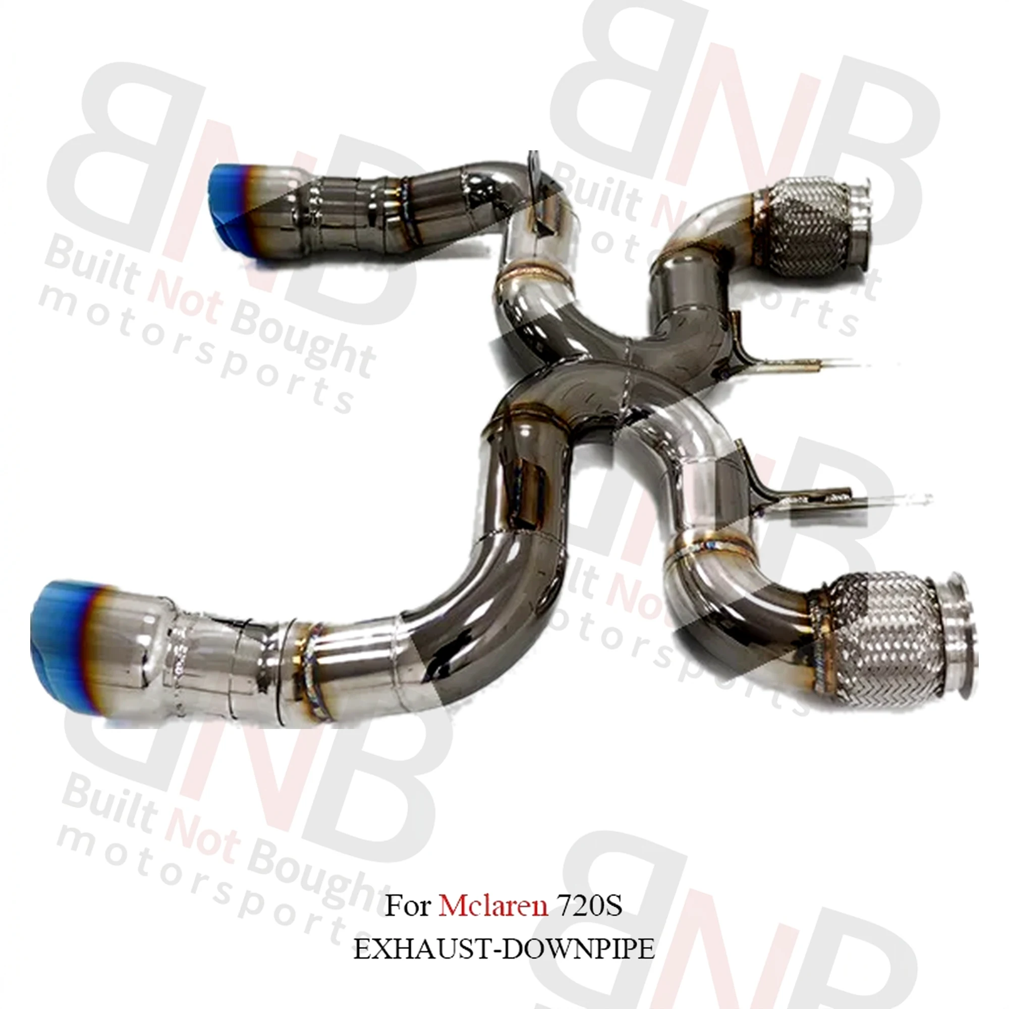 BNB Titaniumz Stainless Steel Catback Exhaust System for McLaren 720S Silvery