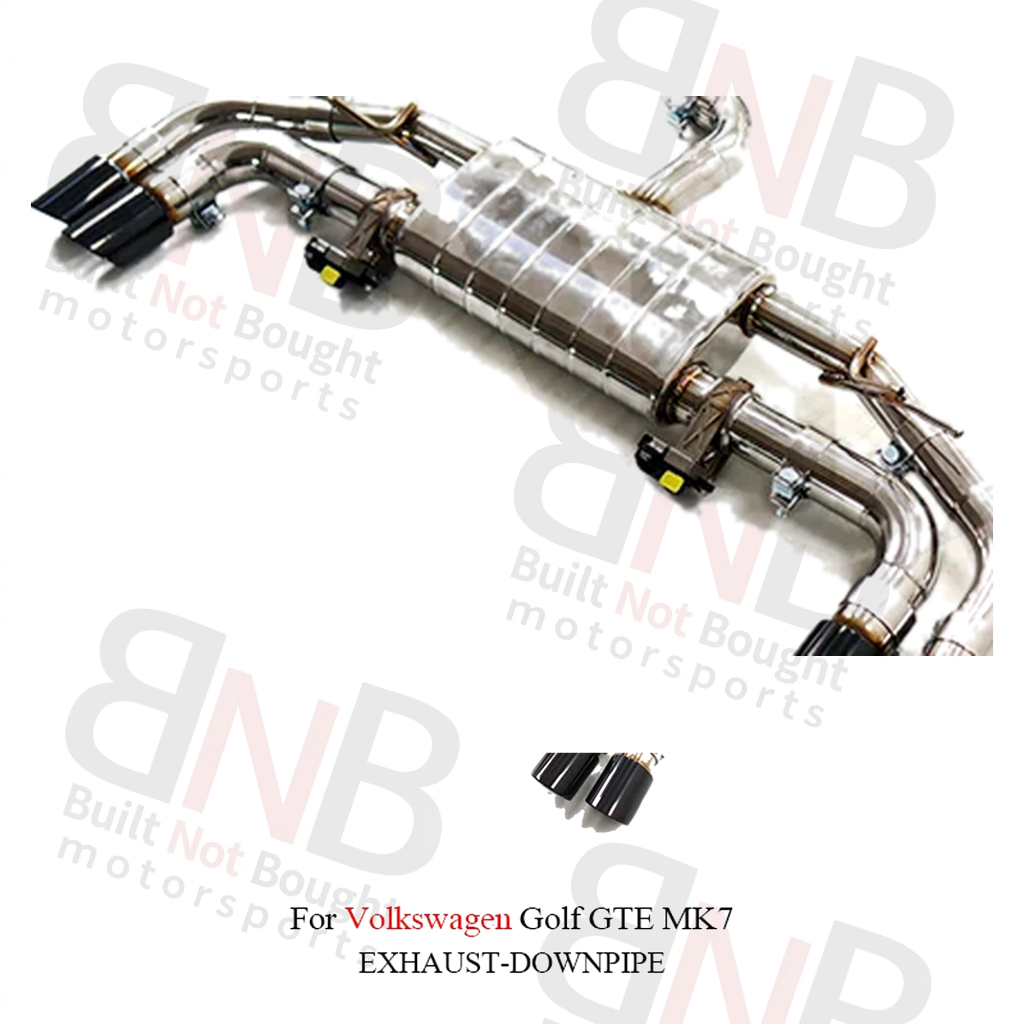 BNB Titaniumz Valved Catback Exhaust 1.5mm Stainless Steel 120x50x40 Slivery for Golf GTE MK7