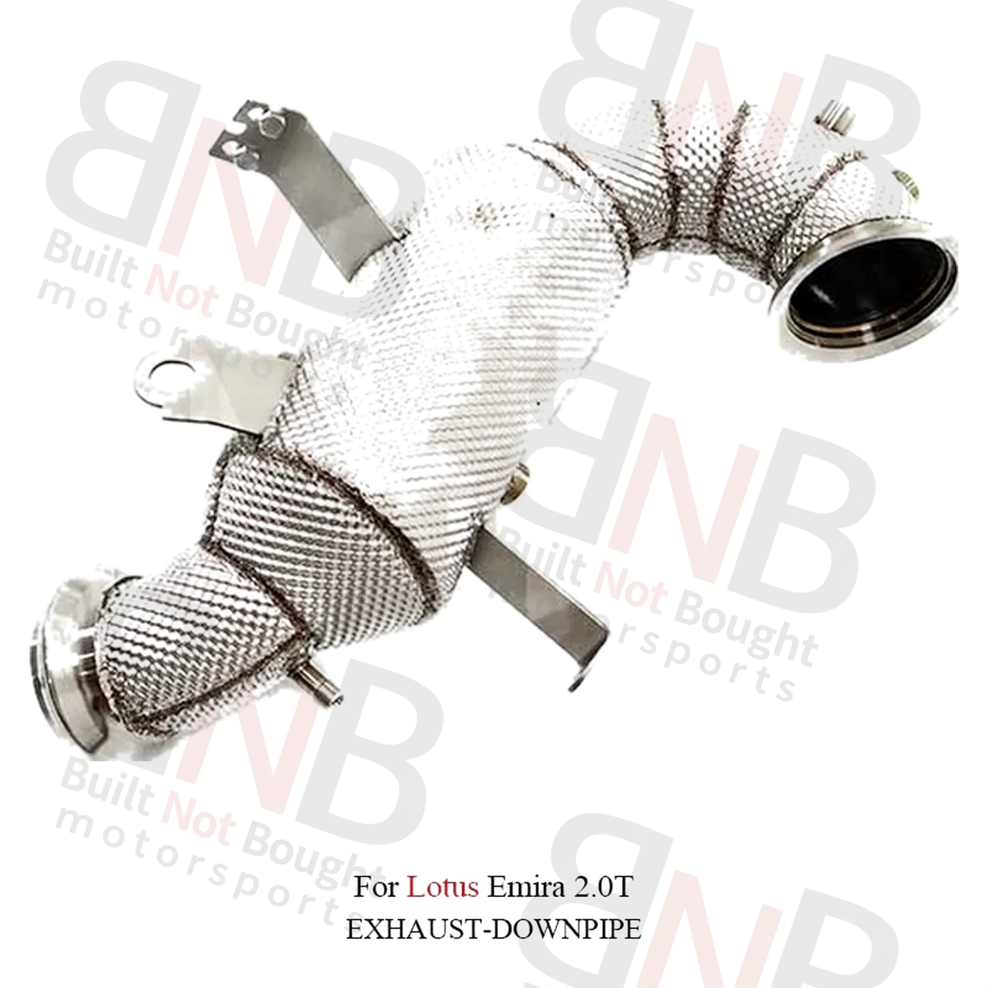 BNB High Flow Stainless Steel Exhaust Downpipe for Lotus Emira 2.0T Silver