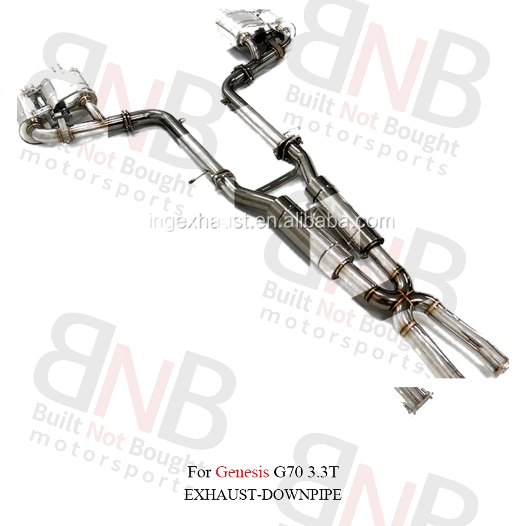 BNB Stainless Steel Valved Catback Exhaust for Genesis G70 3.3T