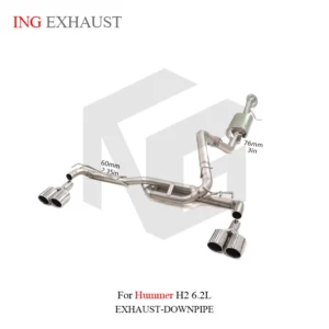 BNB Titaniumz Valvetronic Exhaust Pipes for Hummer H2 6.2L Catback
