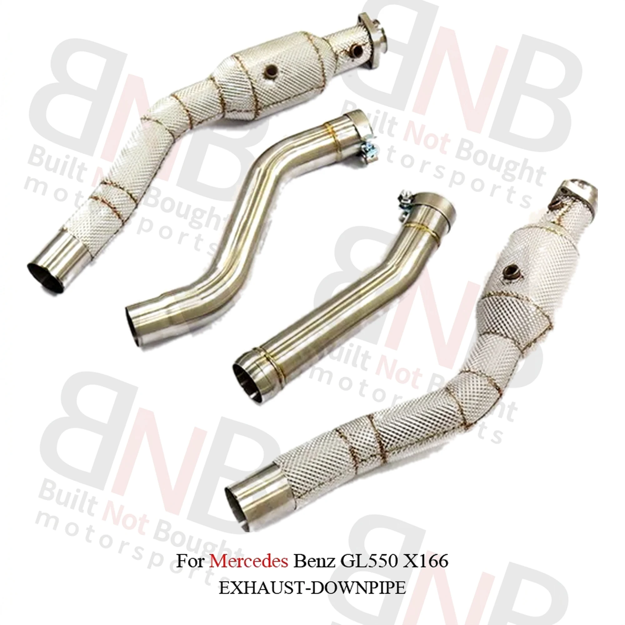 BNB Titaniumz Mercedes Benz GL550 X166 4.7T Downpipe Exhaust With Heat Shield