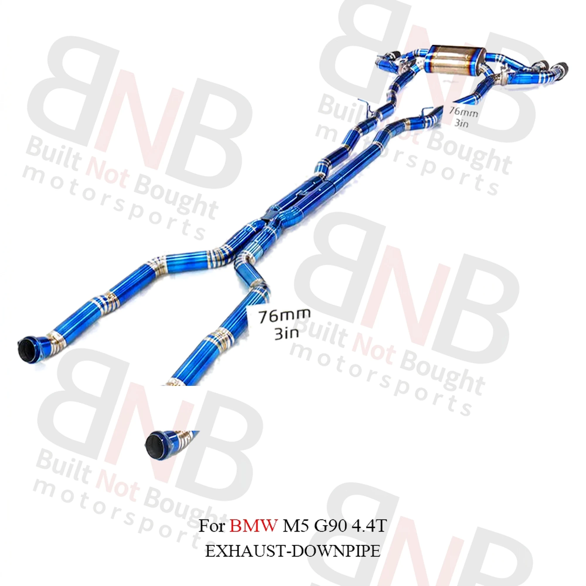 BNB Titaniumz Titanium Alloy Exhaust Catback for BMW M5 G90 2025 Blue