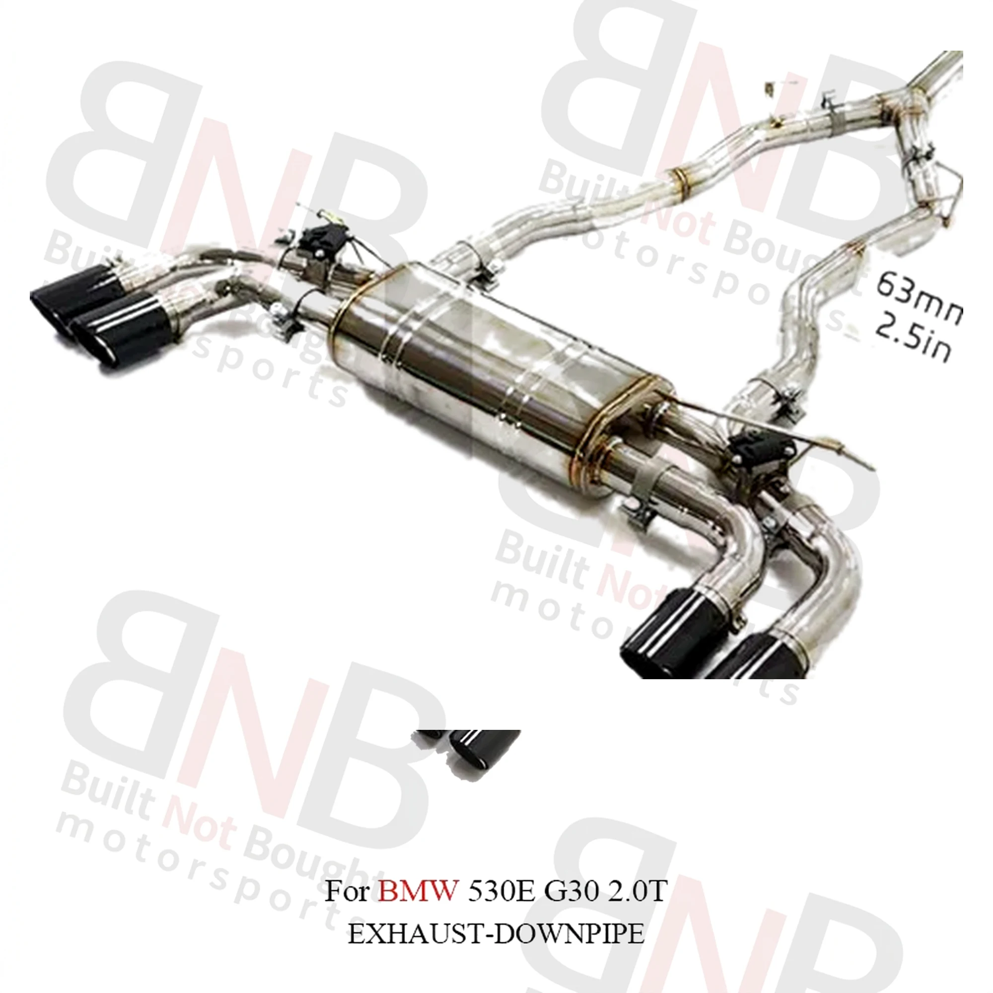 BNB Catback Straight Exhaust Pipe for BMW 530E G30 2.0T Stainless Steel