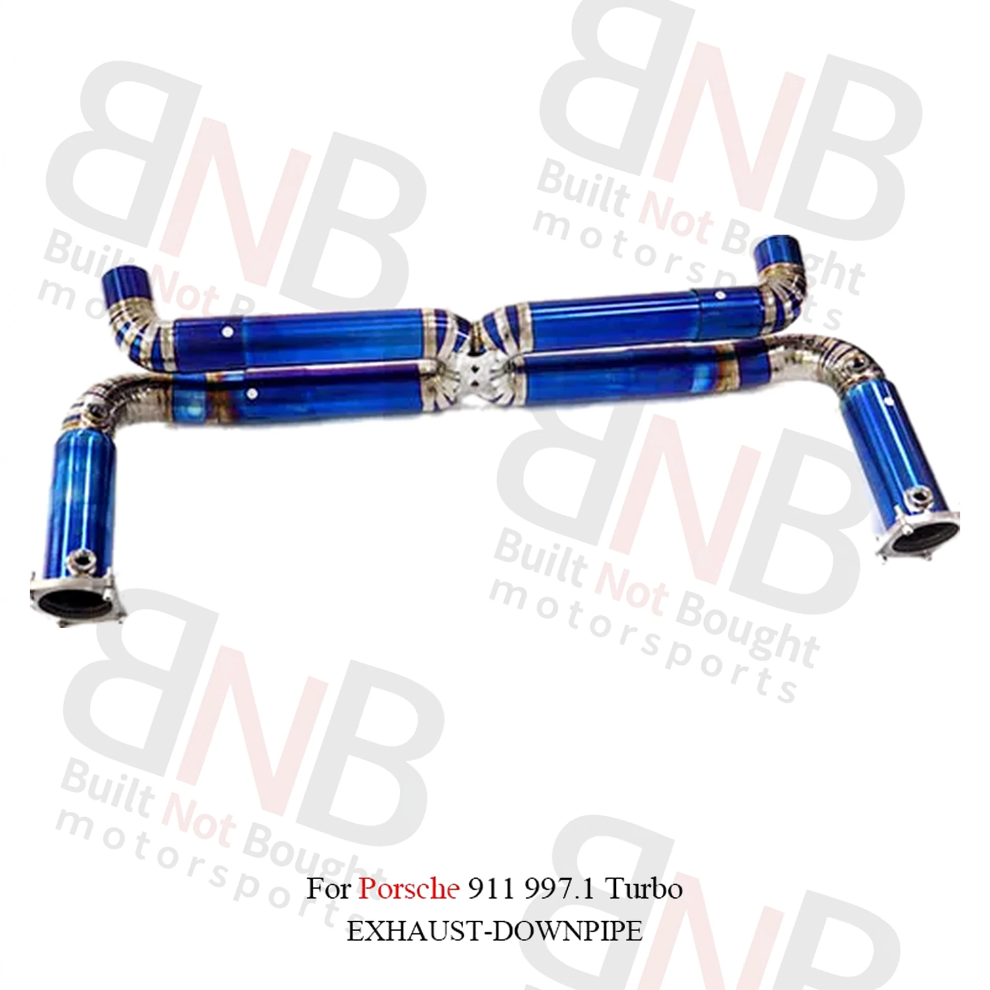 BNB Titaniumz Catback Exhaust for Porsche 911 997.1 Turbo Blue