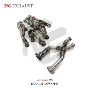 BNB Stainless Steel Exhaust Header Manifold X Pipe for Ferrari 599