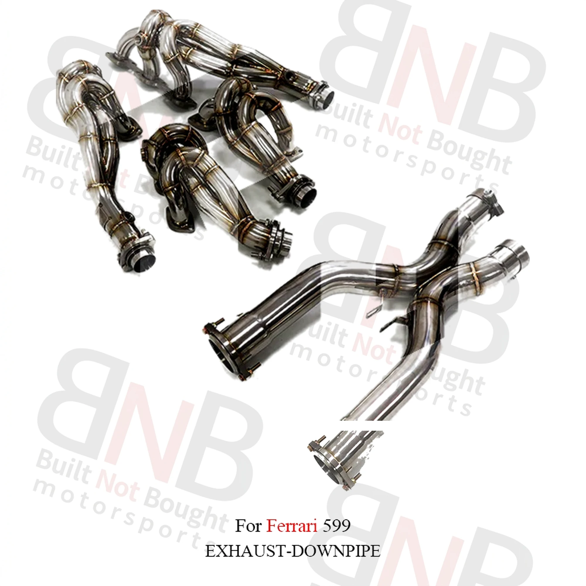 BNB Stainless Steel Exhaust Header Manifold X Pipe for Ferrari 599