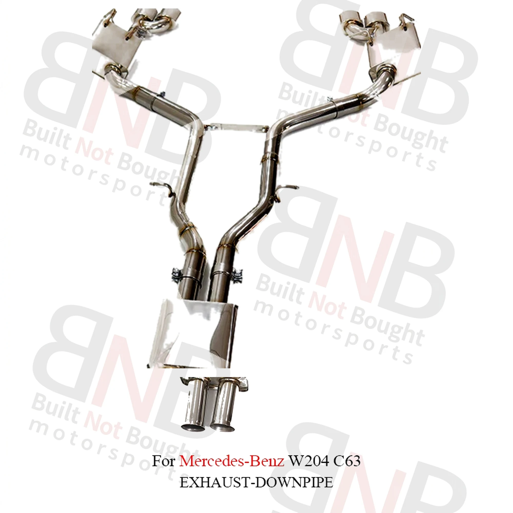 BNB Titaniumz Mercedes-Benz C63 W204 Catback Exhaust Stainless Steel Valved