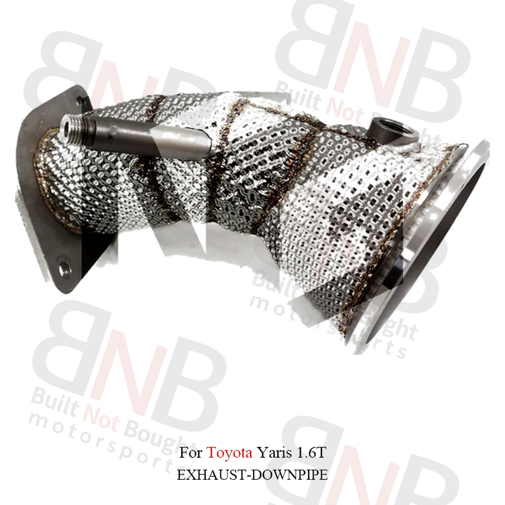 BNB Titaniumz High Flow Downpipe Exhaust Heat Shield Toyota Yaris 1.6T