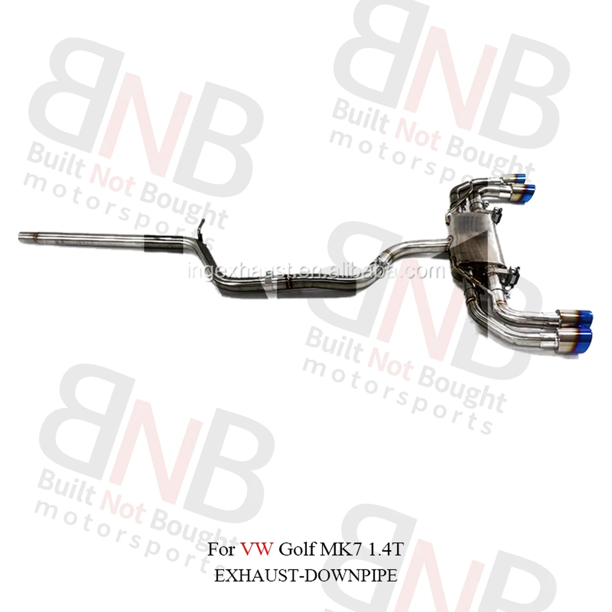 BNB Titaniumz Catback Exhaust System for VW Golf7 MK7 1.4T 1.6L