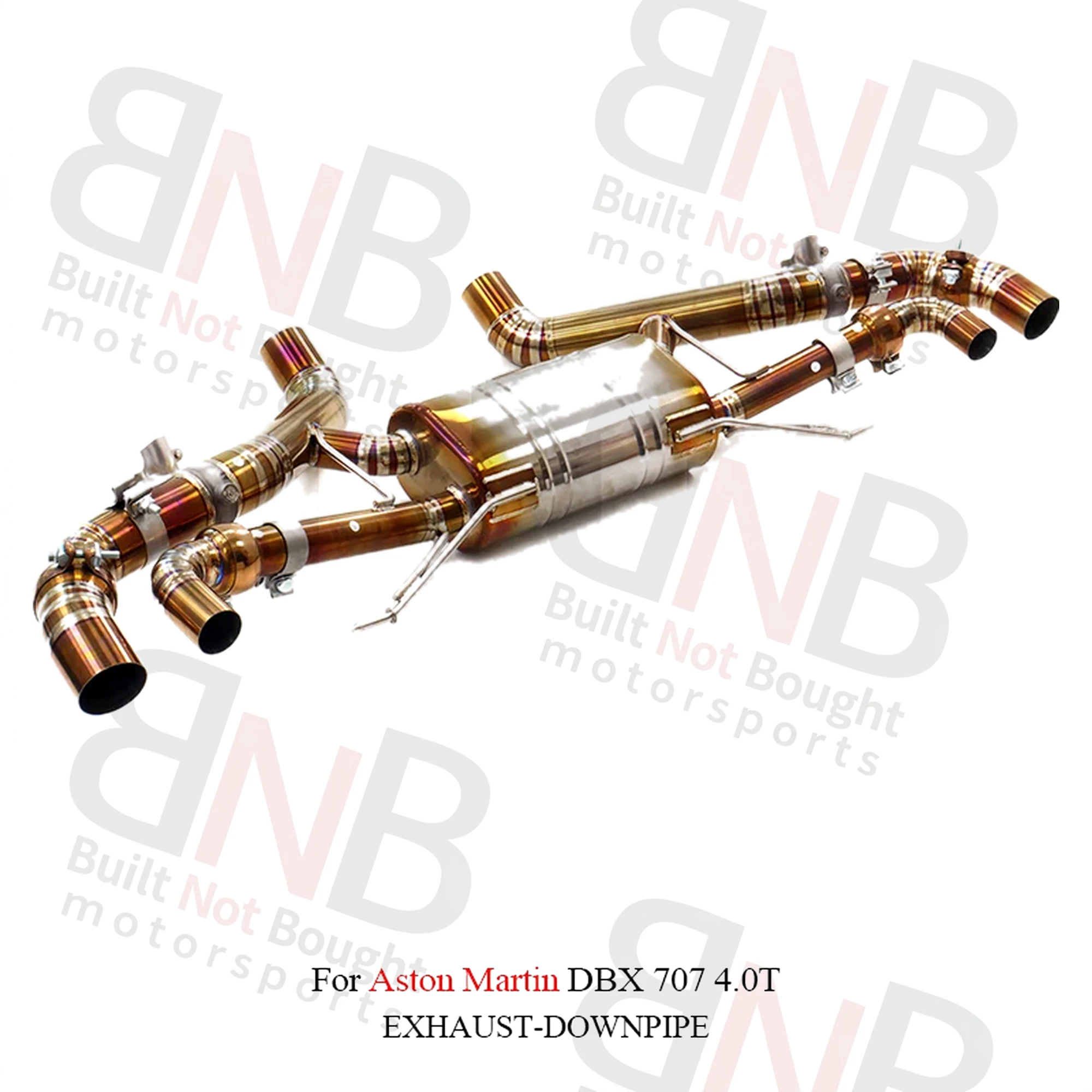 BNB Titaniumz Catback Exhaust OEM Valved Muffler Golden 120x50x40cm