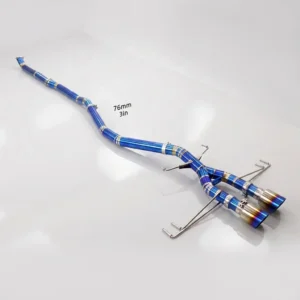 ING Titanium 76mm Straight CatBack Exhaust System for Honda Civic Type-R FL5 Ultra-Lightweight High Performance Parts Wholesale