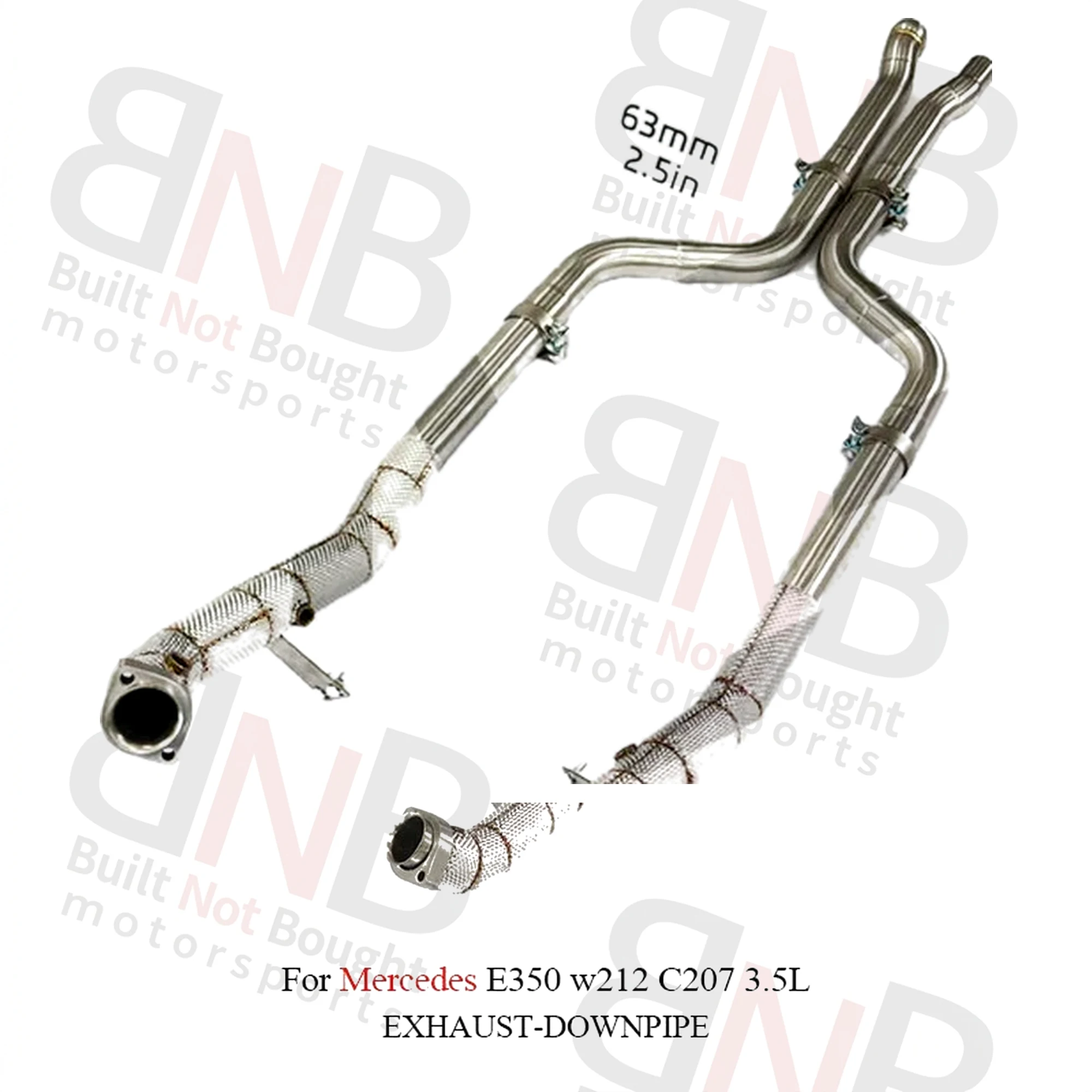 BNB Stainless Steel Exhaust Downpipe for Mercedes E350 W212 C207 3.5L