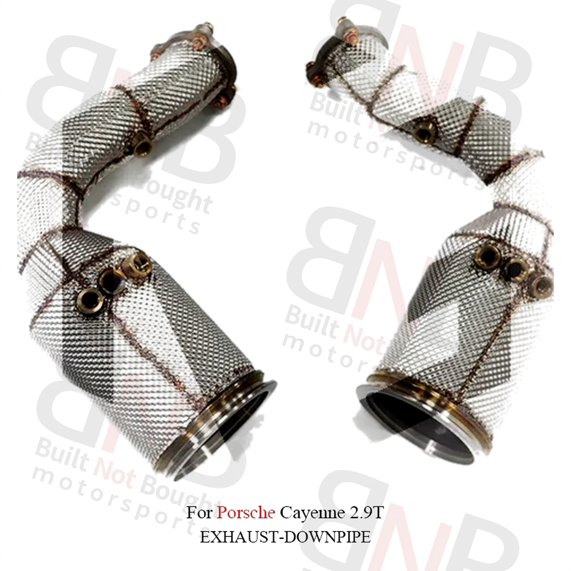 BNB Stainless Steel Exhaust Straight Downpipe 80x40x30 Silvery