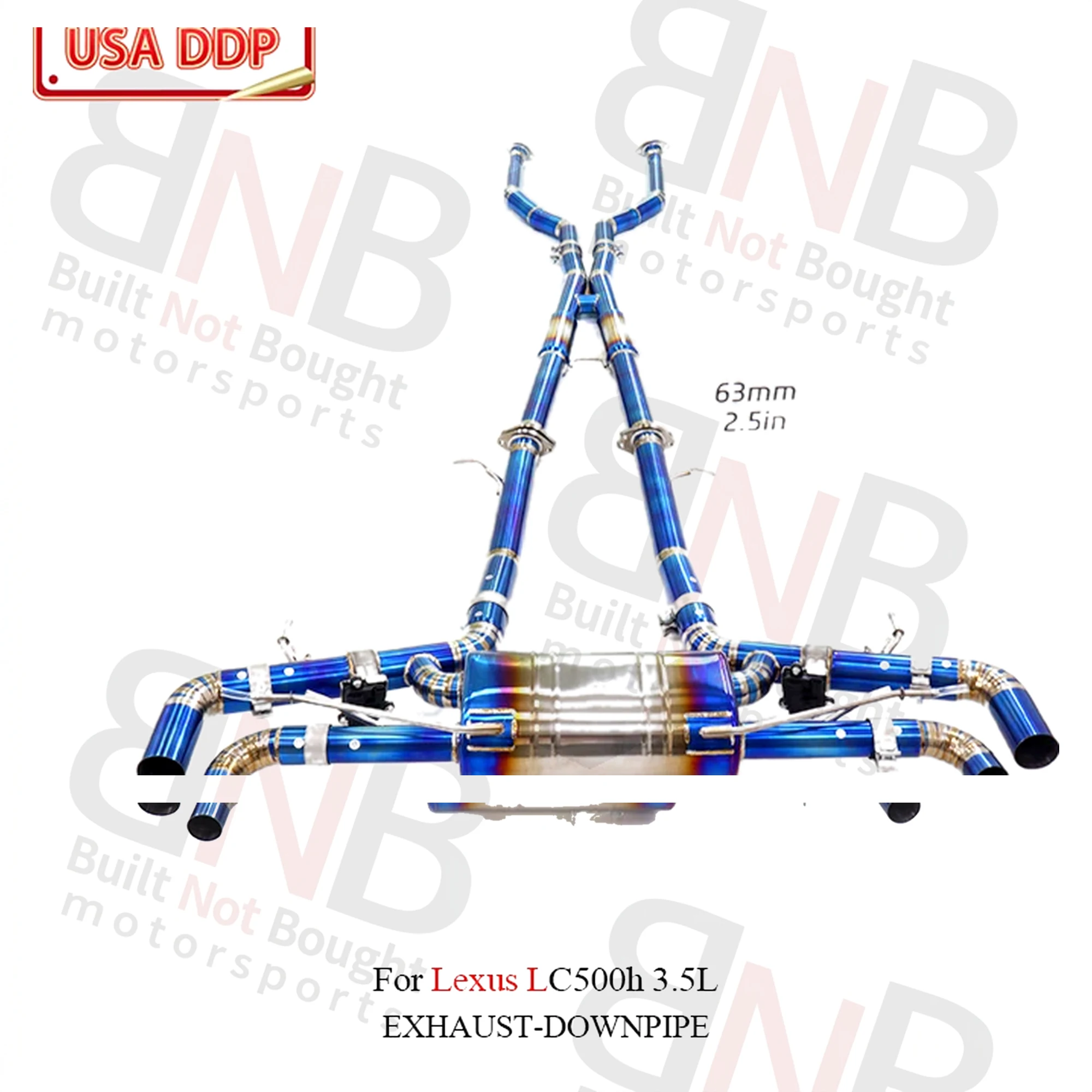 BNB LC500h Valvetronic Exhaust for Lexus LC500h 3.5L Catback Titanium Pipes