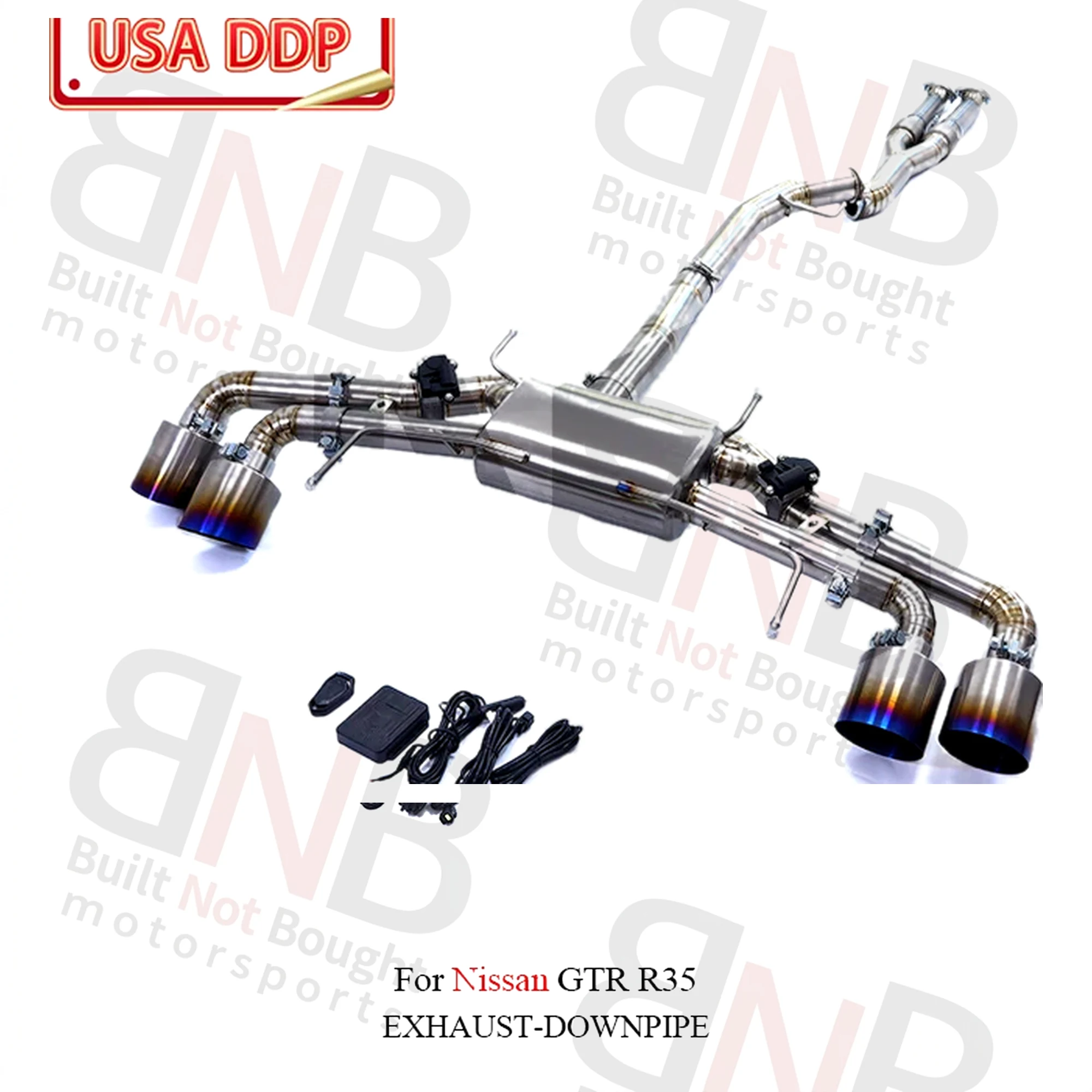 BNB Titaniumz Nissan GTR R35 Titanium Exhaust Catback System Valvetronic