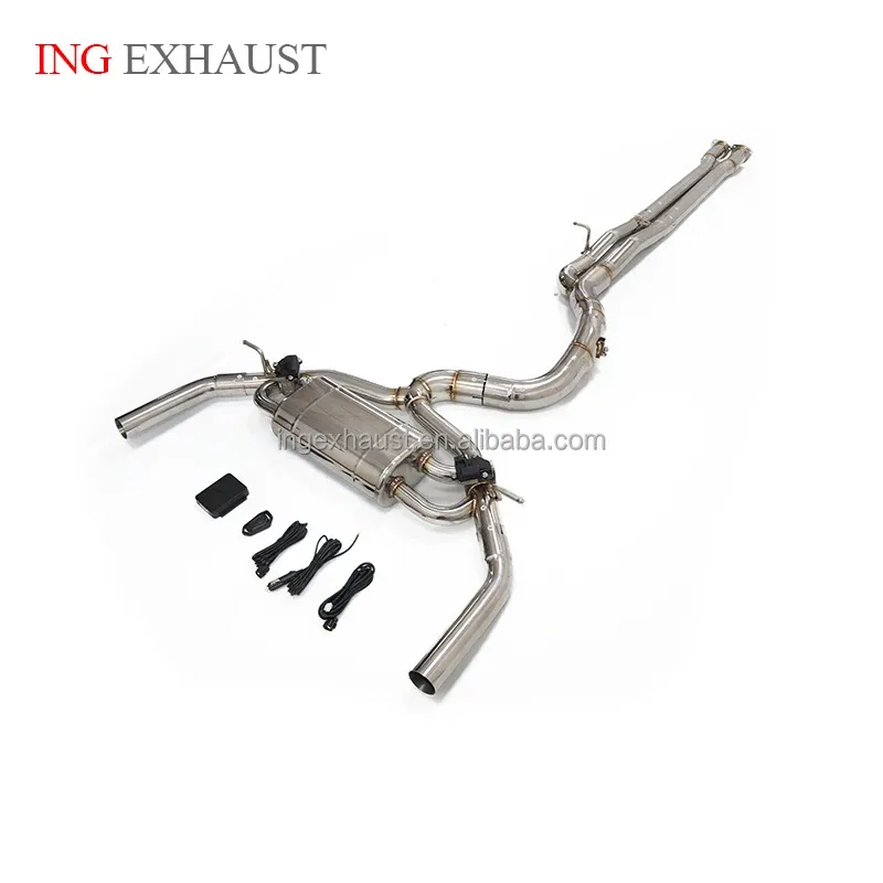 BNB Stainless Steel Catback Exhaust for Audi RS3 TTRS Silver 120x60x30cm