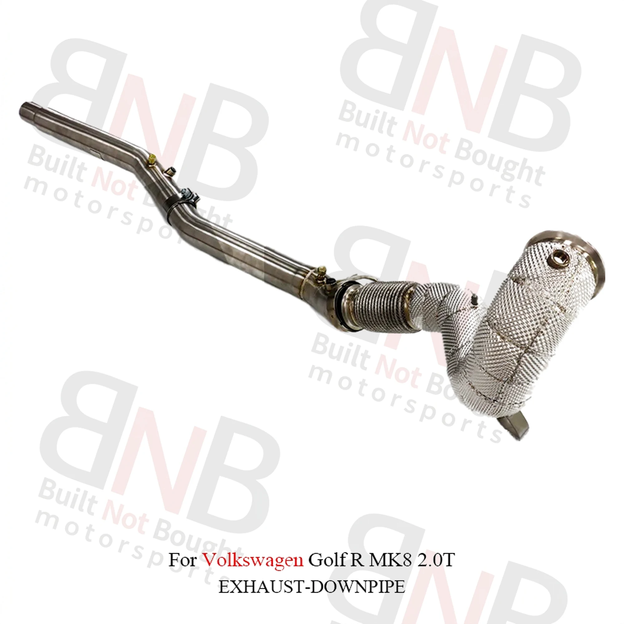 BNB Titaniumz Stainless Steel Exhaust Downpipe 4in for VW Golf R MK8 2.0T