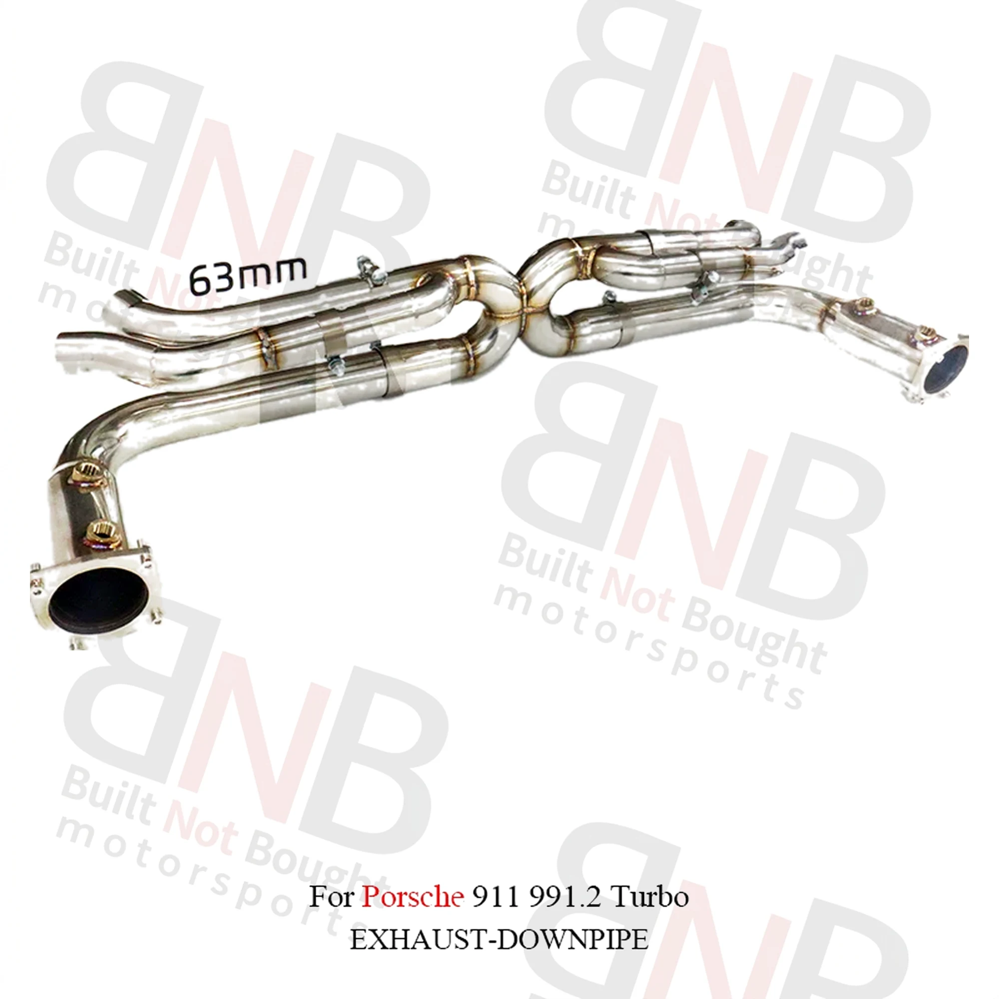 BNB Titaniumz Stainless Catback Exhaust Porsche 911 991.2 Turbo 120x50x40