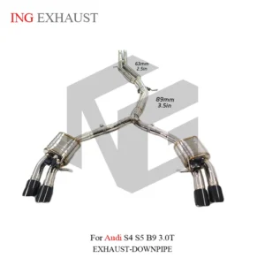 BNB Titaniumz Stainless Steel Exhaust Catback for Audi S4 S5 B9 3.0T