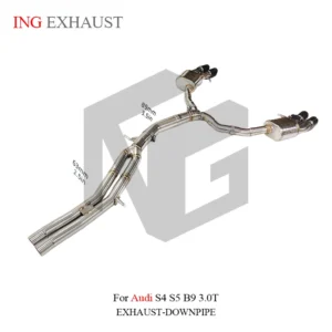 BNB Audi S4 S5 B9 3.0T Catback Exhaust Stainless Pipes Valvetronic