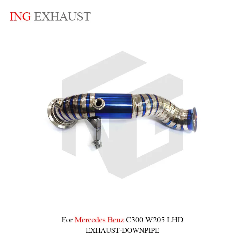 BNB Titaniumz Downpipe for Mercedes Benz C300 W205 LHD Blue