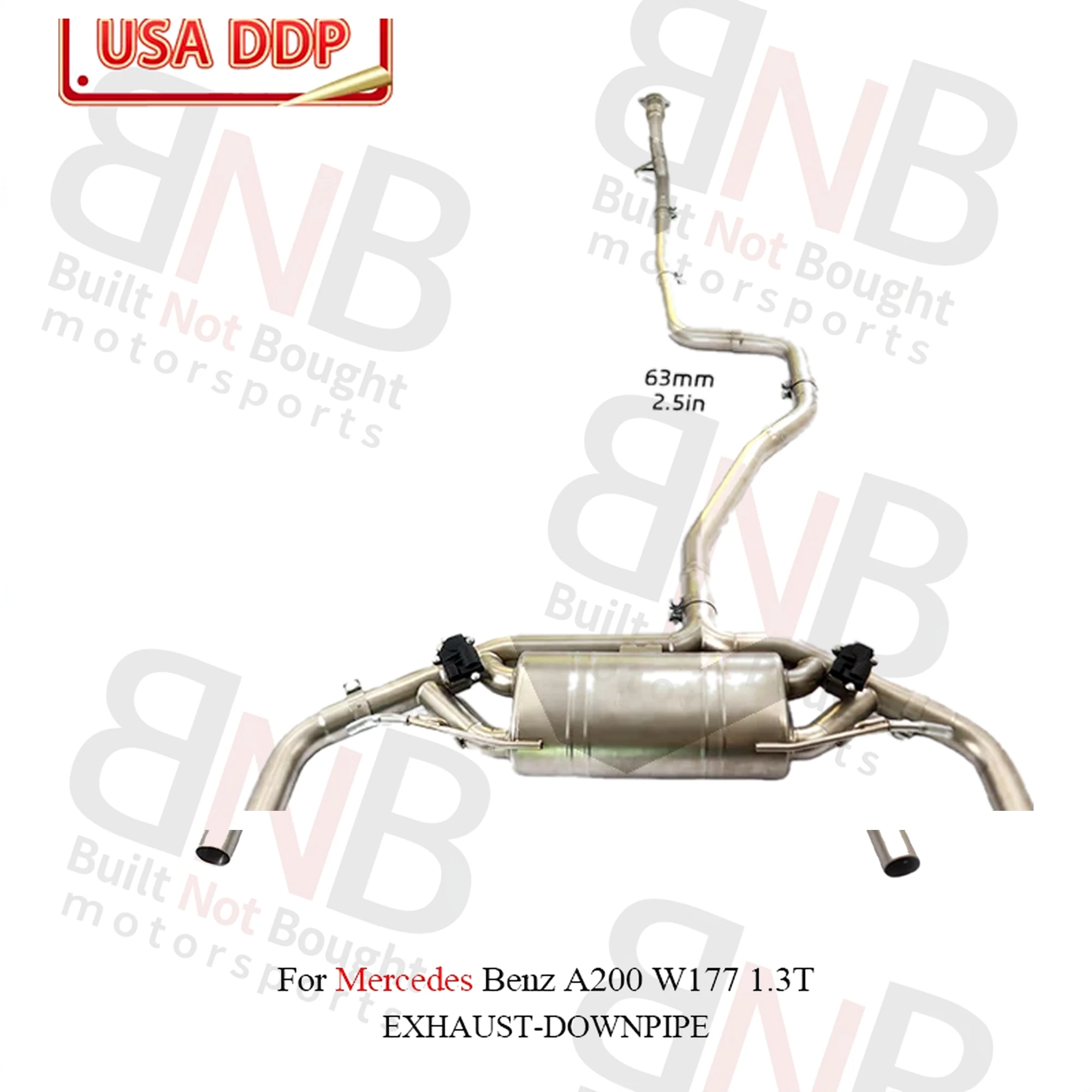 BNB BNB Titaniumz Valvetronic Exhaust Catback for Mercedes A200 W177 1.3T