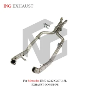 BNB Titaniumz Heat Shield Exhaust Downpipe for Mercedes E350 W212 3.5L