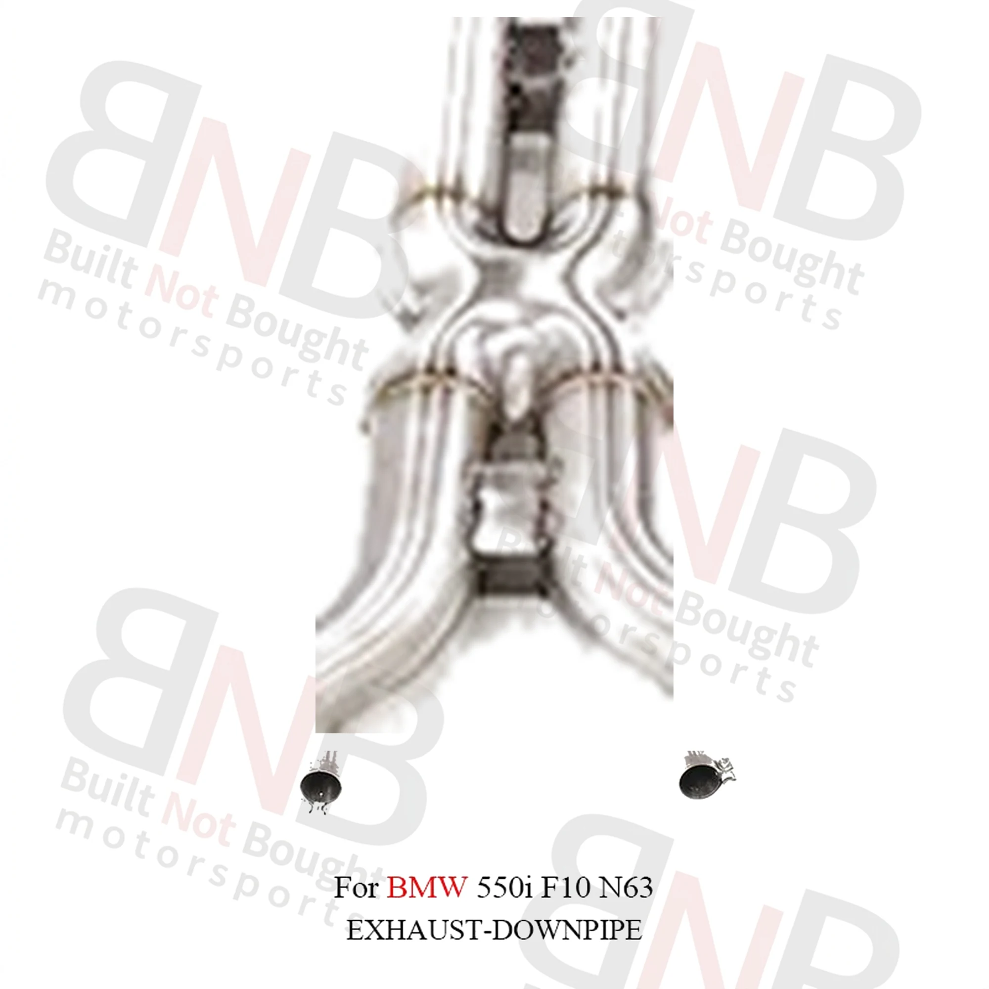 BNB Titaniumz Stainless Steel Catback Exhaust BMW 550i F10 N63 Silver 120x60x50