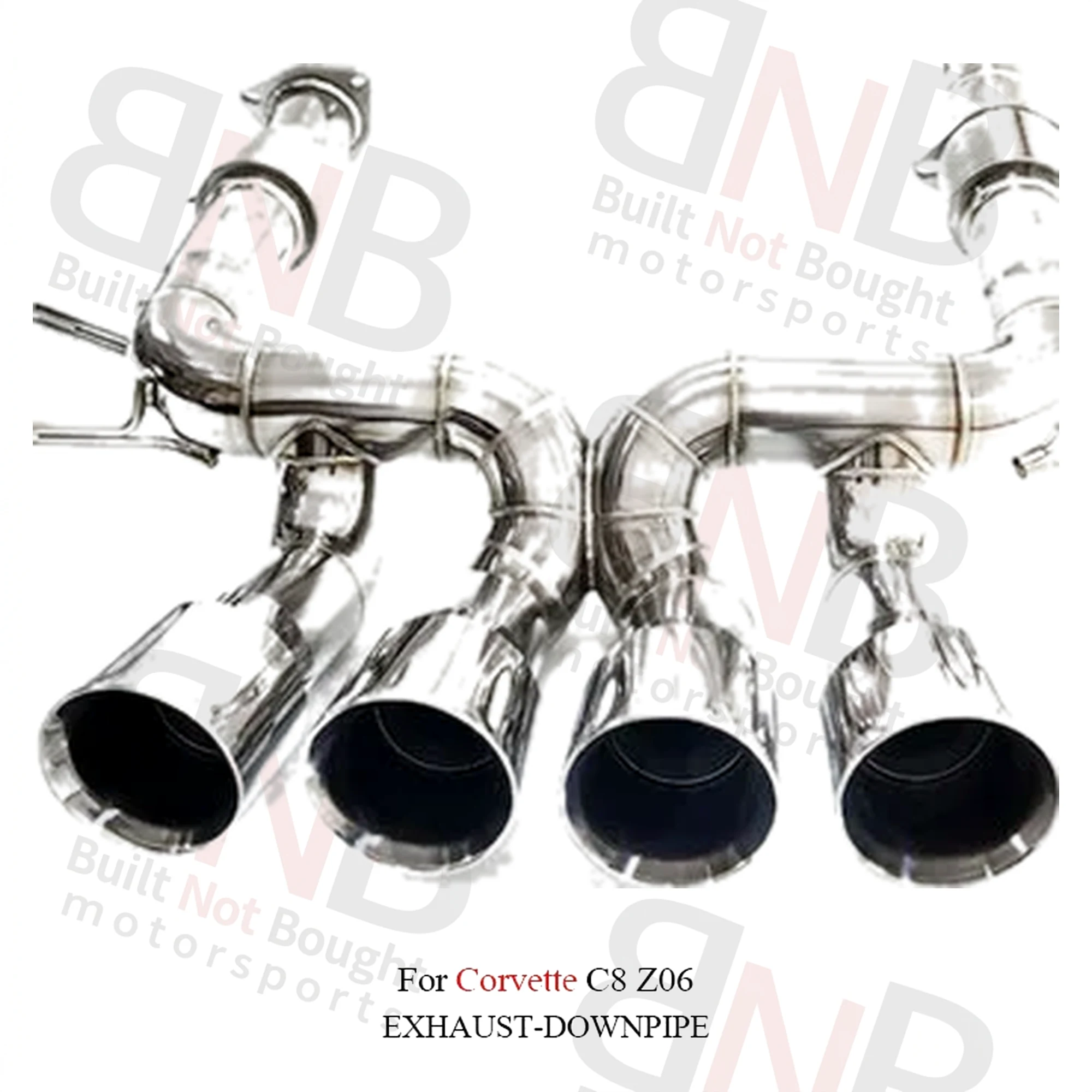 BNB Titaniumz Stainless Steel Exhaust Straight Pipe Corvette C8 Z06